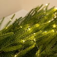 thumbnail image 6 of SCNOR Pre-lit Christmas Pine Needle Garland, 7ft Artificial with LED Warm Lights, Indoor/Outdoor Bendable Low Maintenance for Mantel Staircase Table Holiday Decor, 6 of 7