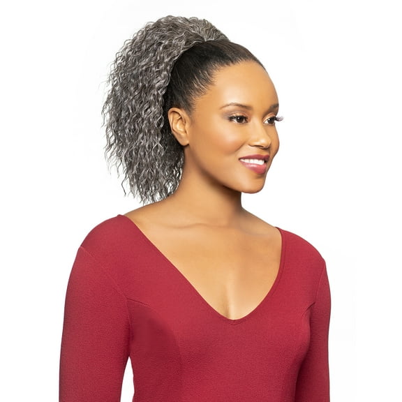 Alicia Beauty Foxy Silver Collections, Synthetic Curly Style Medium Hair Piece Instant accessories, Domes and Drawstrings - DS016 (1)