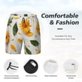 thumbnail image 3 of Gukieu Sunny Yellow SunFlower Print Men's Double Layer Sports Swim Trunks, Quick Dry Adjustable Waist Swim Shorts Swimwear-3X-Large, 3 of 6