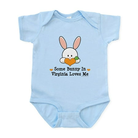 

CafePress - Some Bunny In Virginia Loves Me Infant Bodysuit - Baby Light Bodysuit Size Newborn - 24 Months
