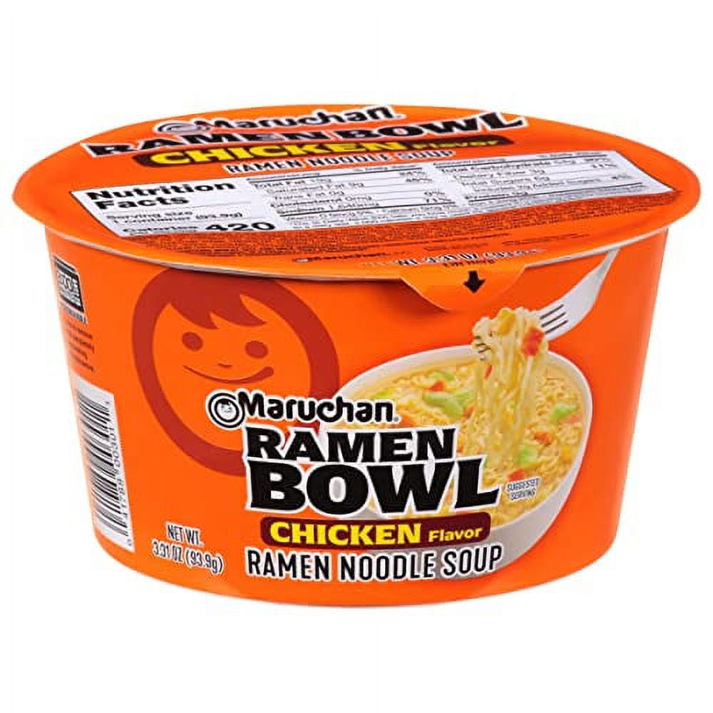 Bowl Chicken Flavor Ramen Noodles With Vegetables 3.31 OZ (Pack Of 12)