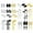 Silver+Black+Gold, variant on K-KED 7-21Pair Punk Earring Set 7 style Stainless Steel Cross Hinged Hoop Ear Piercing-Silver 7style
