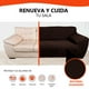 thumbnail image 4 of Cubre Sala LABBA Protector Fundas de Sillón Elásticas Ajustables para Sofá Individual Love Seat y Sillón de 3 Plazas Set de 3 Piezas Lavables Color Café Chocolate, 4 of 11