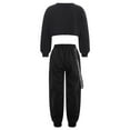 thumbnail image 2 of Alvivi Tracksuit for Girls Street Hip Hop Dance Clothes Set Skateboarding Gymnastics Workout Outfits Black 8, 2 of 5