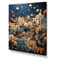 thumbnail image 2 of Designart "Azure And Lemon Mystical Urban Mosaic" City Fantasy Canvas Wall Art, 2 of 7
