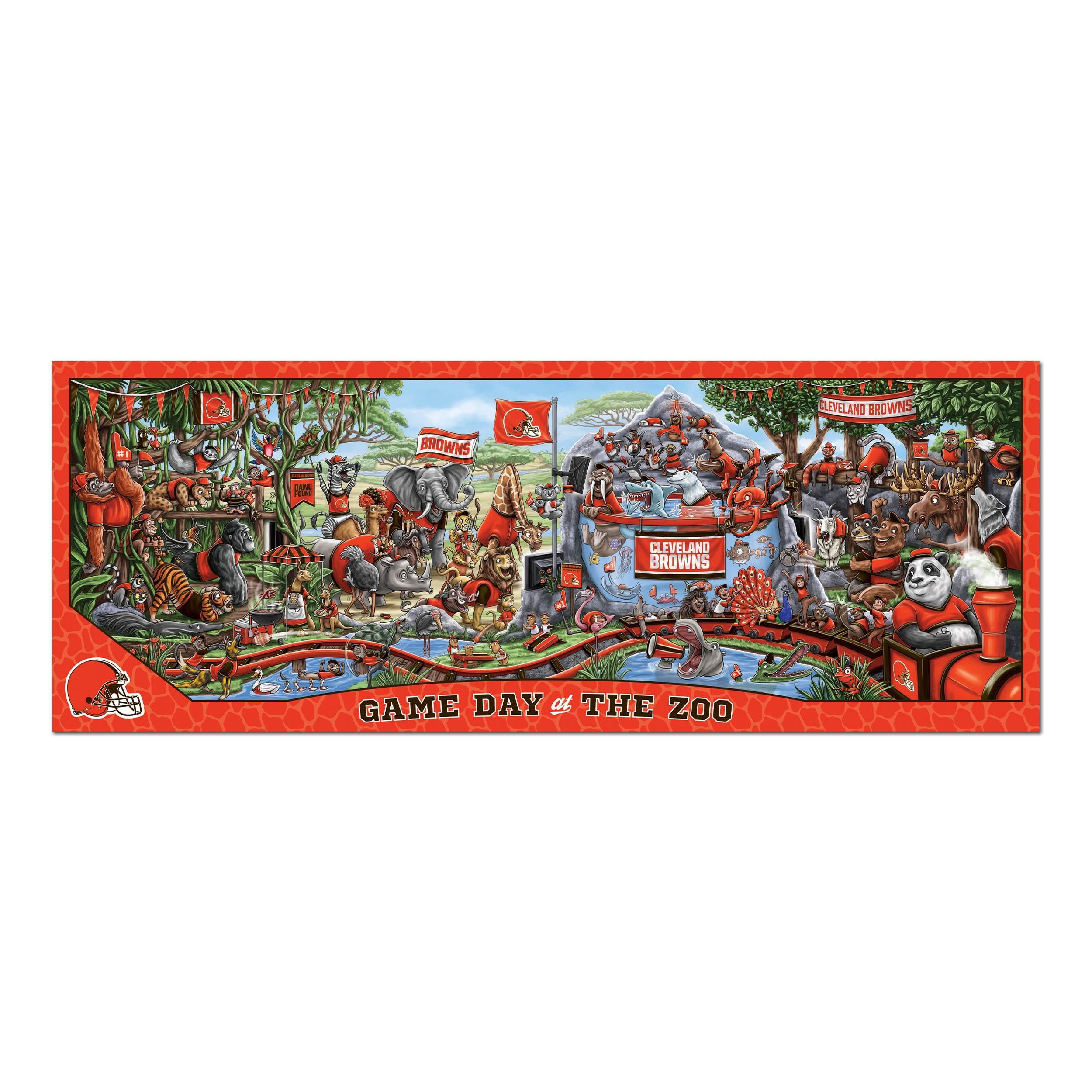 YouTheFan NFL Cleveland Browns Game Day at the Zoo - 500 pc Puzzle