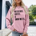 thumbnail image 2 of Sweatshirts Women Shirts Printed Casual Pullover Sweatshirt Crewneck Soft Long Sleeve Tops Pink S, 2 of 4