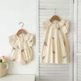 thumbnail image 2 of Vestido volador de encaje de estilo coreano para niña, vestidos de princesa florales bordados, mono encantador para bebé, trajes para hermana, 2 of 6
