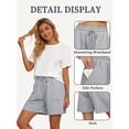 thumbnail image 4 of SWQZVT Women's Sweat Shorts with Pockets, Elastic Drawstring Waist Casual Athletic Lounge Running Shorts, 4 of 9