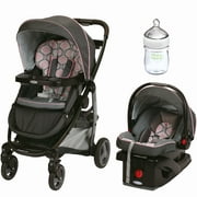 Angle View: Graco Modes Click Connect Travel System, Car Seat Stroller Combo, Francesca with Nuk Simply Natural 5oz Bottle, 1-Pack