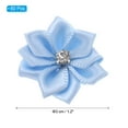 thumbnail image 2 of Uxcell 1.2 Inch Small Ribbon Flowers Satin Ribbon Flowers Mini Fabric Flowers Light Blue 50 Pcs, 2 of 6
