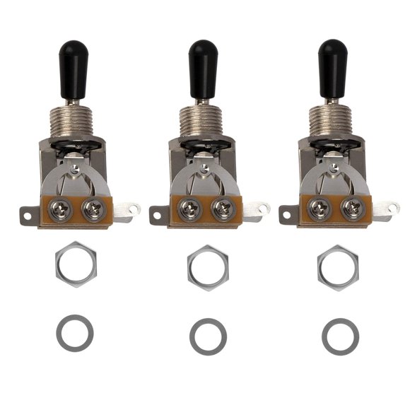 3 piezas Yootones - Interruptor de palanca para guitarra corta y recta de 3 vías compatible con guit