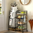 thumbnail image 2 of Golf Bag Garage Storage Rack with Wheels, Organizer for Single Golf Bag and Equipment Accessories, Ideal for Home, Garage, Club, Shed, Basement - Sturdy Wood and Metal Construction, 2 of 6