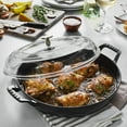 thumbnail image 5 of Staub Cast Iron Braiser with Glass Lid, Dutch Oven, 3.5-quart, serves 3-4, Made in France, Matte Black, 5 of 10