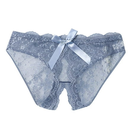 Women s Crotchless Underwear Grey Thongs Funny Thongs Women s Sexy Lingerie & Underwear Open Crotch Panties for Woman XL