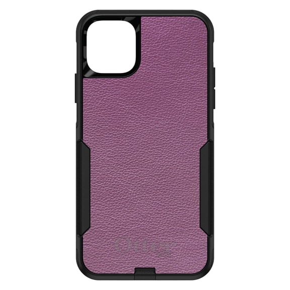 DistinctInk OtterBox Commuter Custom Case for Apple iPhone 15 (6.1" Screen) - Printed Faux Leather Image - Slim Profile Design