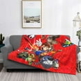 thumbnail image 5 of Lsque Mario Print Flannel Throw Blanket, Ultra-soft Blanket for Bed, Couch, Car, Hypoallergenic Anti-pilling blanket-60"x50", 5 of 8