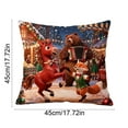 thumbnail image 3 of chaungfeng Christmas Decorations, Print Christmas Pillow Covers 18" x 18", with 8 Cute Patterns, Throw Pillow Covers for Home Christmas Decor, Soft Linen Material, 3 of 6