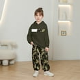 thumbnail image 2 of LIIPEE Boys Outfits Warm Camouflage Printed Long Sleeve Hooded Sweatshirt Loose Sport Pants Set Kids Handsome Indoor Outdoor Wear Baby Outfit,Dark Green,11-12 Years, 2 of 4