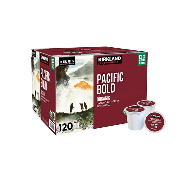 Kirkland Signature Coffee Organic Pacific Bold KCup Pod, 120count