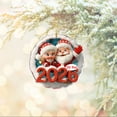 thumbnail image 2 of Leodye 2026 Christmas Ornaments Set of 1, Xmas Tree Decorations , Acrylic Ornaments with Holiday Designs, Merry Christmas Decor, Hanging Tags-3.5*3.14in, 2 of 9