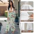thumbnail image 6 of FKELYI Retro Flower Cow Green Print Yoga Pants for Women Bell Bottom Pants Wide Leg Pants High Waisted Bootcut Pants Breathable Sweatpants for Workout Athleticwear, M, 6 of 7
