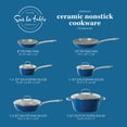 thumbnail image 2 of Sur La Table Kitchen Essentials - Juego de ollas y sartenes de aluminio forjado antiadherentes con interior de cerámica de titanio sin PFA, 10 piezas, color azul, compatibles con inducción, 2 of 5
