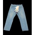 thumbnail image 4 of Pantalones vaqueros con estampado de palmeras estilo hip hop de Tru Blu Denim, vaqueros de cintura alta con lavado gótico, pantalones holgados de estilo urbano vintage Y2k, de pierna ancha y recta, 4 of 5