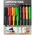 thumbnail image 2 of Nicpro 4 Pack 2.8mm Carpenter Pencil with Sharpener & Cap, Mechanical Pencils Set with 52 Refill, Deep Hole Marker Woodworking Pencils, Heavy Duty Construction Pencils for Architect - with Case, 2 of 7