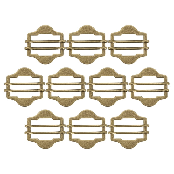 Uxcell 1 Inch Vest Buckles, 10 Pcs Metal Slide Adjuster Clasp for Suit Belt Bags Cloth, Bronze