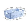thumbnail image 3 of Jpxdew Plastic Storage Basket,Stackable Ventilated Design,8.5x5.5x2.95in,Multipurpose Organizer,Handle Durable Construction Home Office Kitchen, 3 of 6