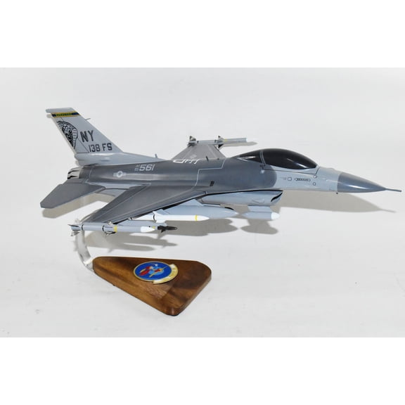Lockheed Martin® F-16C Fighting Falcon®, 138th Fighter Squadron Model, 18" Mahogany Scale