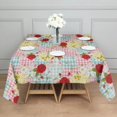 thumbnail image 3 of Pioneer Flower Floral Print Pattern Square Tablecloth, Waterproof Wipeable Spillproof Washable Table Cover for Home Kitchen Party Decor, 52"x52", 3 of 6