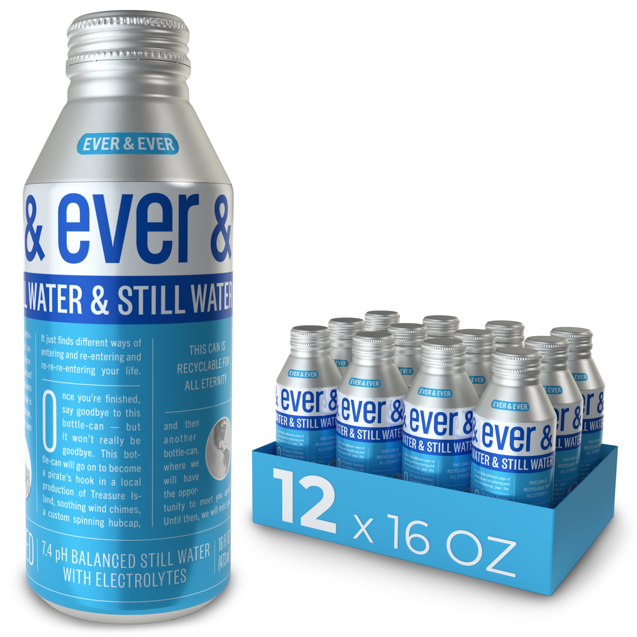 Ever & Ever Still Water, 16 fl oz Bottle Can (Pack of 12 ...