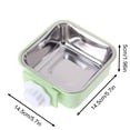 thumbnail image 3 of Removable Stainless Steel Hanging Pet Cage Bowl with Holder for Dog Cat Puppy Rabbit Bird Kennel Food Water Feeder, 3 of 9