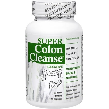 Health Plus Super Colon Cleanse Psyllium with Herbs, 500mg Capsules 120 ea