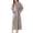 Grey, variant on Women's Ankle Fleece Bathrobe Belt Cold Weather Fall Long Nightwear Billowy Bath Robe Chunky Drop Shoulder Grey Medium-Large