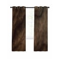 thumbnail image 7 of Brown Wood Blackout Curtains for Bedroom/Living Room, Vintage Farmhouse Wooden Planks Thermal Insulated Kitchen Drapes with Grommets, Light Blocking Window Treatment, 2 Panels 42" x 84", 7 of 7