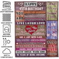 thumbnail image 4 of Happy Birthday Gifts Idea Blanket 45 Years Birthday Soft Throw Blankets, 45th Birthday Decorations Unique Presents for Women Men Mom Dad Friends Sister Aunt Daughter - Soft Washable, 4 of 4