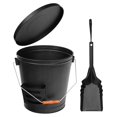 thumbnail image 6 of 5.15 Gallon Galvanized Metal Coal Bucket with Handle Lid and Shovel, Indoor Outdoor Black Hot Pail for , Grill, Wood Burning Stoves, Fireplace, Accessories, 6 of 8