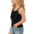 thumbnail image 6 of Miluxas Girl Summer Bow Tie Front Tank Top Sweetheart Neckline Sleeveless Backless Cute Cami Going Out Tops Black 7-8Years, 6 of 6