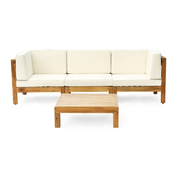 Christopher Knight Home Brava Outdoor 3Seater Acacia Wood Sectional