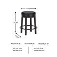 thumbnail image 4 of Taburete de bar con diseño exclusivo de Ashley Valebeck, piel sintética negra, 4 of 7