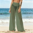 thumbnail image 2 of Women Solid Sheer Mesh Pants Chiffon See Through Bikini Bottom Swimsuit Wide-Leg Elastic Waist Cover up Beach Pants Fashion Bathing Wear Tummy Control Swimwear Summer Outfits 2026, 2 of 7