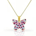 thumbnail image 1 of Butterfly Pendant with Swarovski Element Crystals and Yellow Gold Plated Chain, 1 of 1