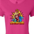thumbnail image 4 of Inktastic Soccer Girl Superhero Women's T-Shirt, 4 of 5
