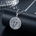 thumbnail image 2 of Midir&Etain St Sebastian Necklace for Men Women 925 Sterling Silver Saint Sebastian Basketball Medal Pendant Necklace Protection Athletes Necklace Medallion Catholic Jewelry, 2 of 7