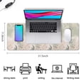 thumbnail image 5 of High-Quality Abstract Art Design Mouse Pad | Square, Waterproof, Non-Slip Rubber Base | Ideal for Office Laptops | Modern Boho Leaves Design | 31.5x11.8 inches, 5 of 7