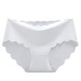 thumbnail image 5 of Women's Silk Underwear Panties Soft Seamless Briefs Breathable Solid Color Mid Rise Triangle Underwear 3 packs, 5 of 6
