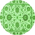 thumbnail image 1 of Ahgly Company Indoor Round Abstract Green Modern Area Rugs, 3' Round, 1 of 4